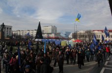 В Столице Крыма прошёл митинг против государственного переворота