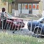 В Керчи одна легковушка въехала в другую