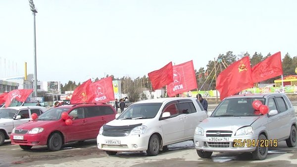 Прошёл автопробег комсомольцев Якутии, посвященный 70-летию Великой Победы