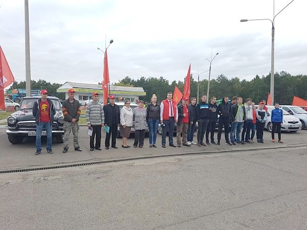 Красноярский край. Комсомольский автопробег в Сосновоборске