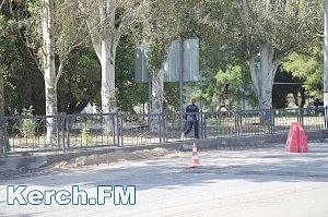 В Керчи на Генерала Петрова устанавливают новые бордюры