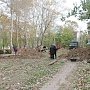 В Керчи по улице Льва Толстого прорвало теплотрассу