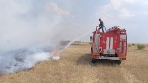 Загорание сухой растительности в с. Громовка