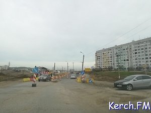 В Керчи транспорт на Нижнем Солнечном пустили в объезд