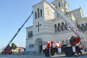 В канун Пасхи в Свято-Владимирском соборе прошло учение МЧС