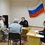 Начальник УМВД России по г. Севастополю генерал-майор полиции Василий Петрович Павлов провел выездной приём граждан в Инкермане