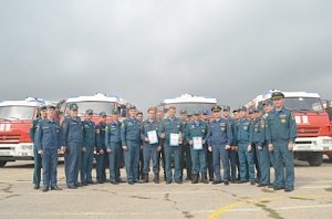 Севастопольские пожарные сразились за победу в пожарном биатлоне